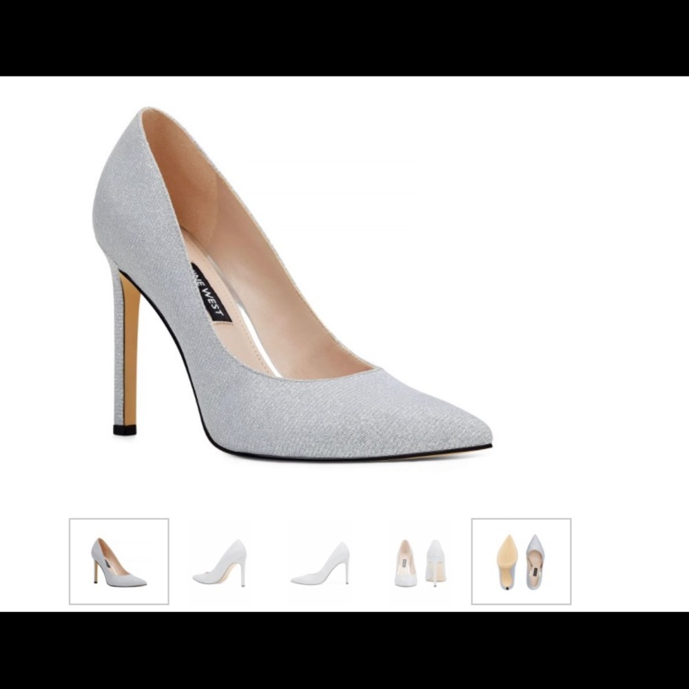 Tatiana Pointy Silver Pumps